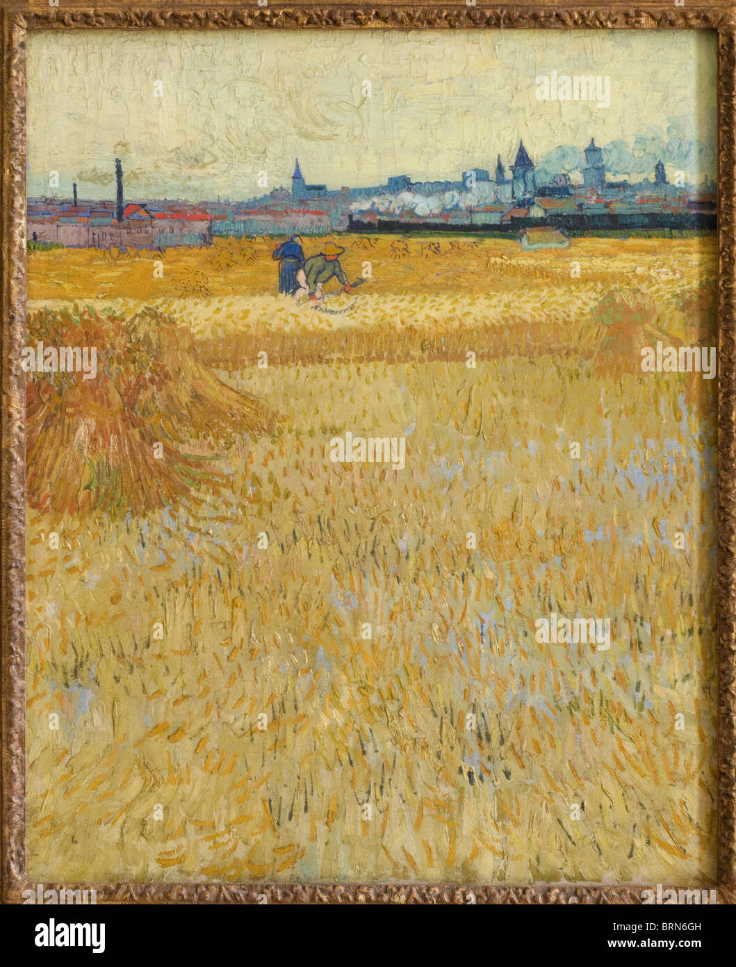 Tableau Impression Sur Toile - La Moisson De Vincent Van Gogh - VVG3 (Neuf)