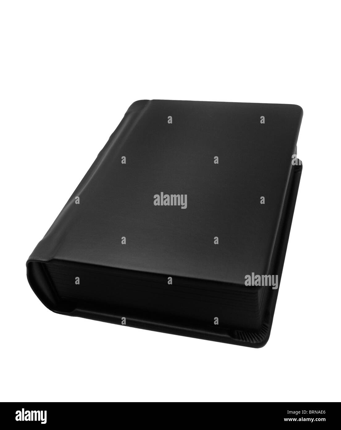 Grand livre noir isolated on white Banque D'Images