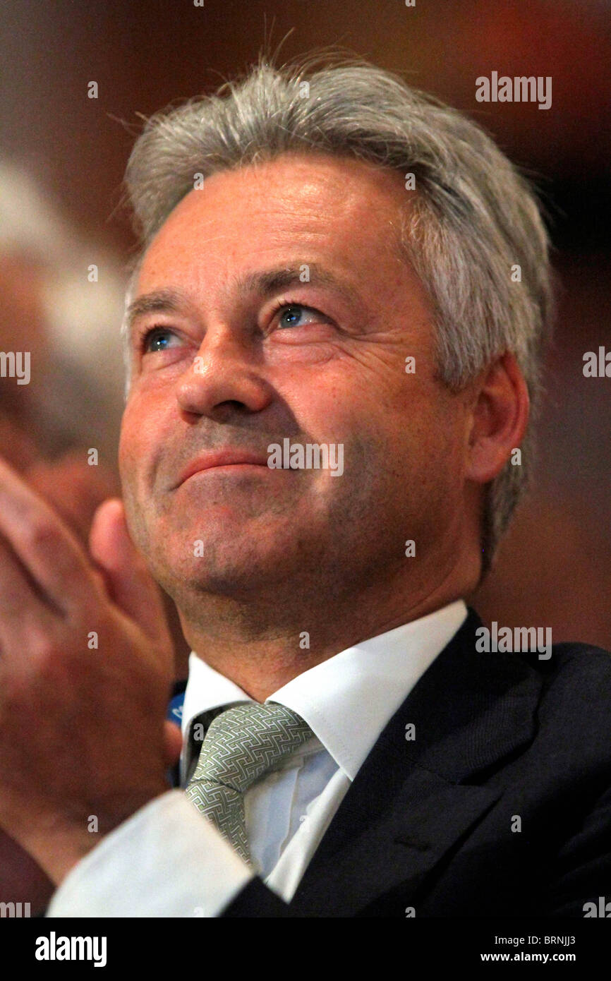 ALAN DUNCAN, DÉPUTÉ, MINISTRE D'ÉTAT À L'INTERNAT 05 octobre 2010 CPI BIRMINGHAM ENGLAND Banque D'Images
