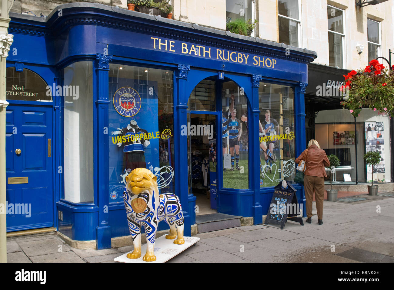 La Boutique du Club de Rugby de Bath à Bath Banque D'Images