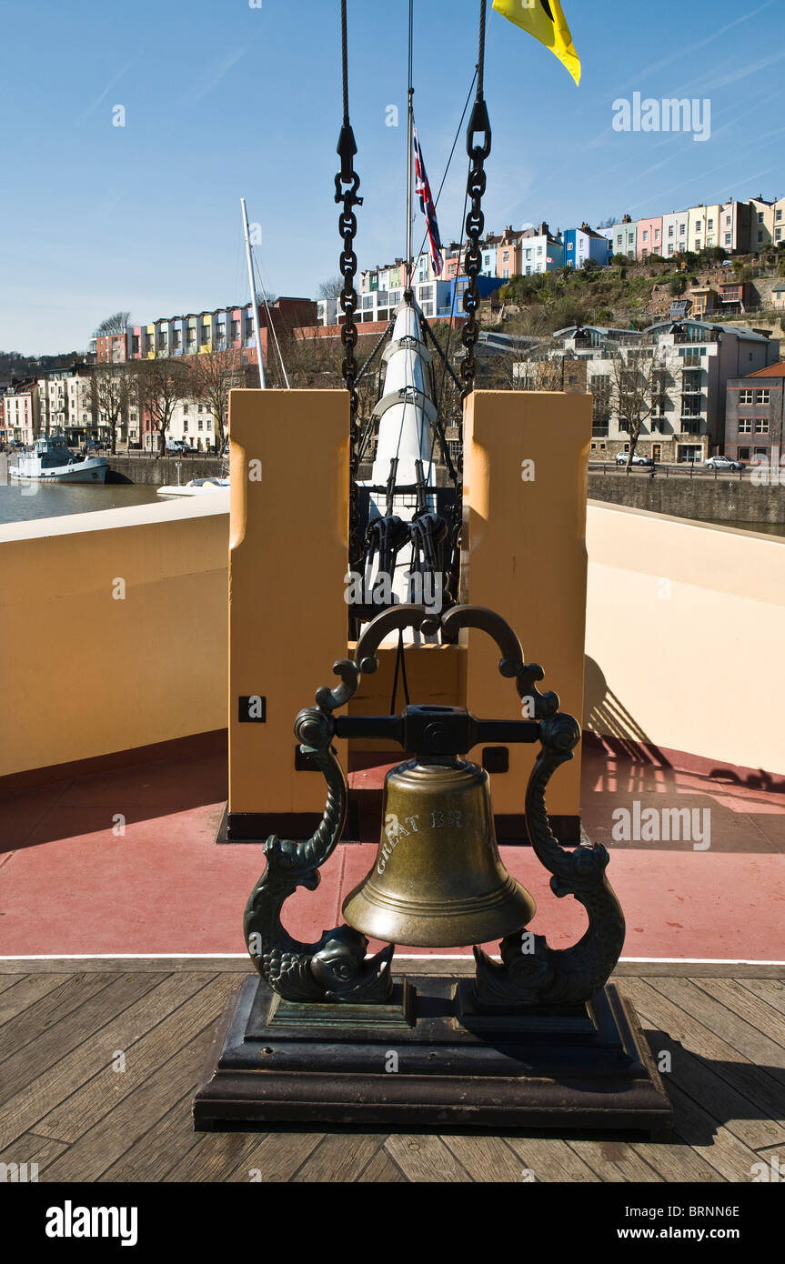 Dh SS Great Britain Bristol BRISTOL DOCKS SS Great Britain bow navires navire port flottant bell pont de condensats chauds Banque D'Images