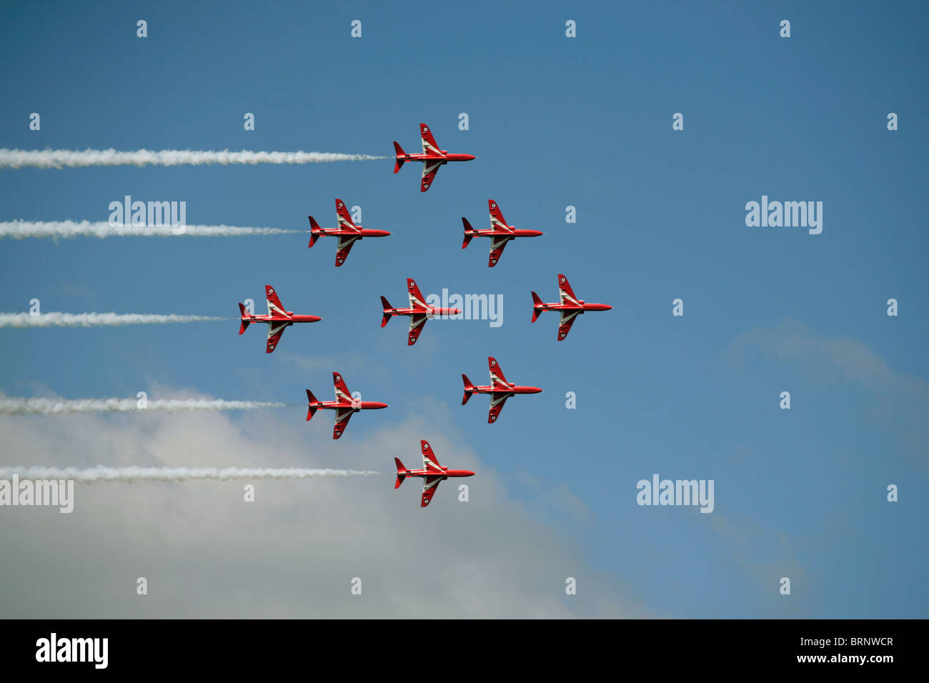 Des flèches rouges display team airshow formation diamant Banque D'Images