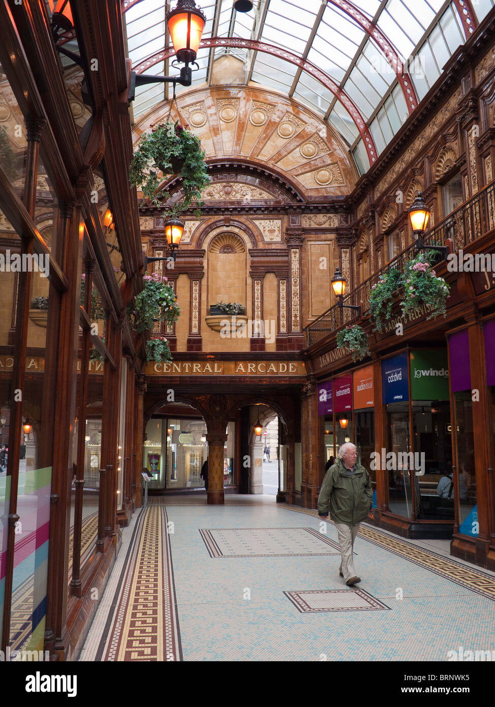 Le centre historique au début du xxe siècle d'Arcade Arcade commerçante dans le centre de Newcastle-upon-Tyne Banque D'Images