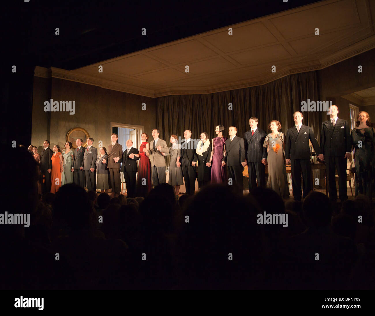 Curtain Call dans National Theatre, London, England, UK Banque D'Images