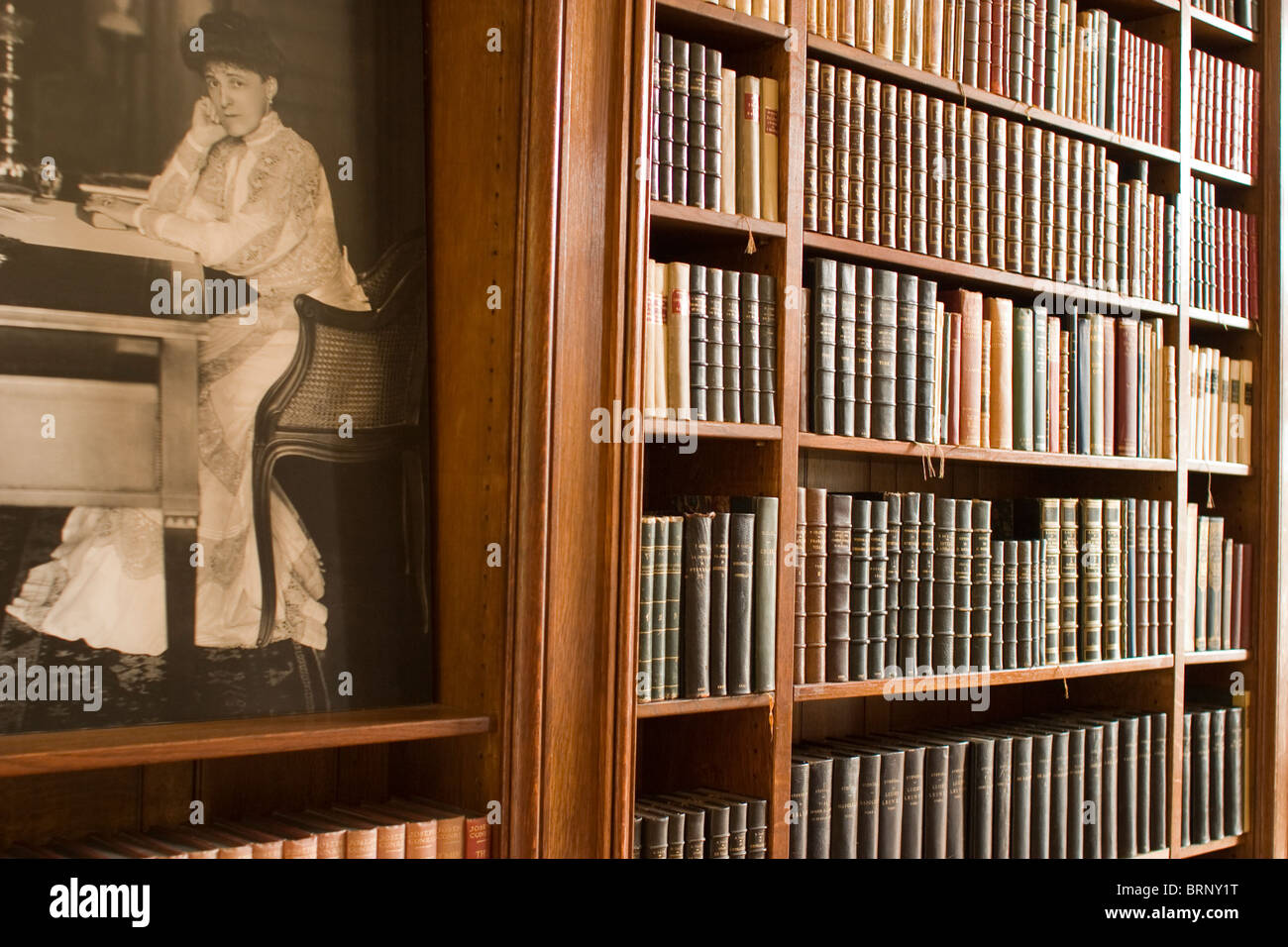 Edith Wharton's library à Lenox, Massachusetts est maintenant ouvert au public. Banque D'Images