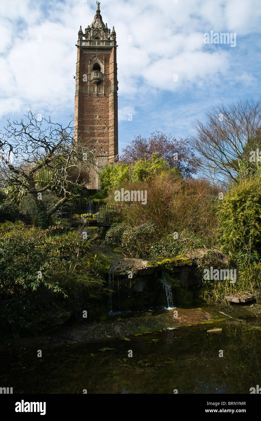 Dh BRANDON HILL BRISTOL chute d'eau la Tour Cabot Parcs Parc de Brandon Banque D'Images