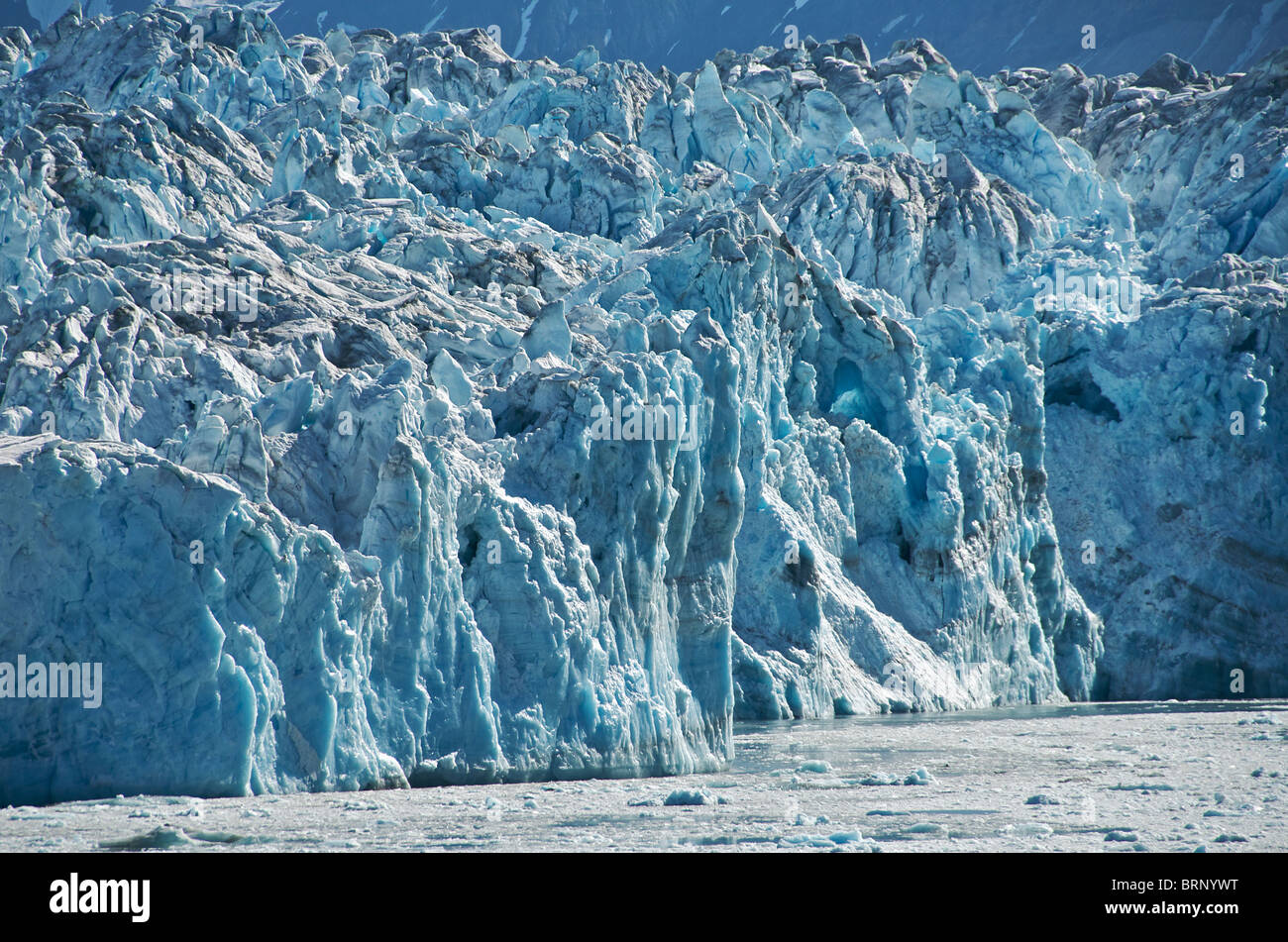 Visage de glace Glacier Hubbard désenchantement Bay Le passage de l'intérieur de l'Alaska États-Unis Banque D'Images