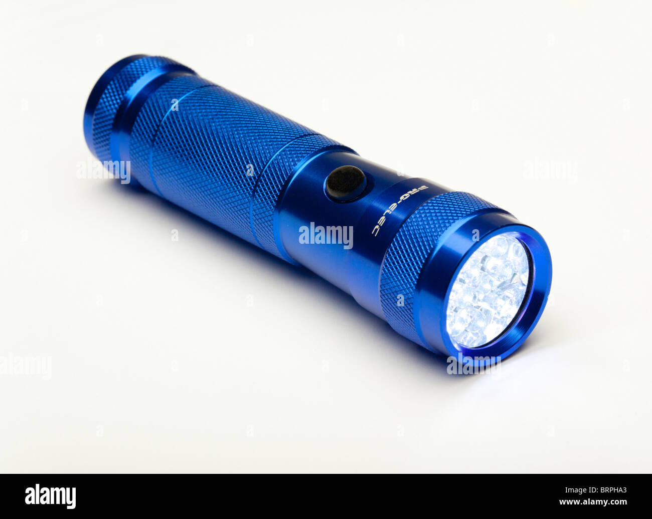/ Torche Lampe de poche avec LED blanches Banque D'Images