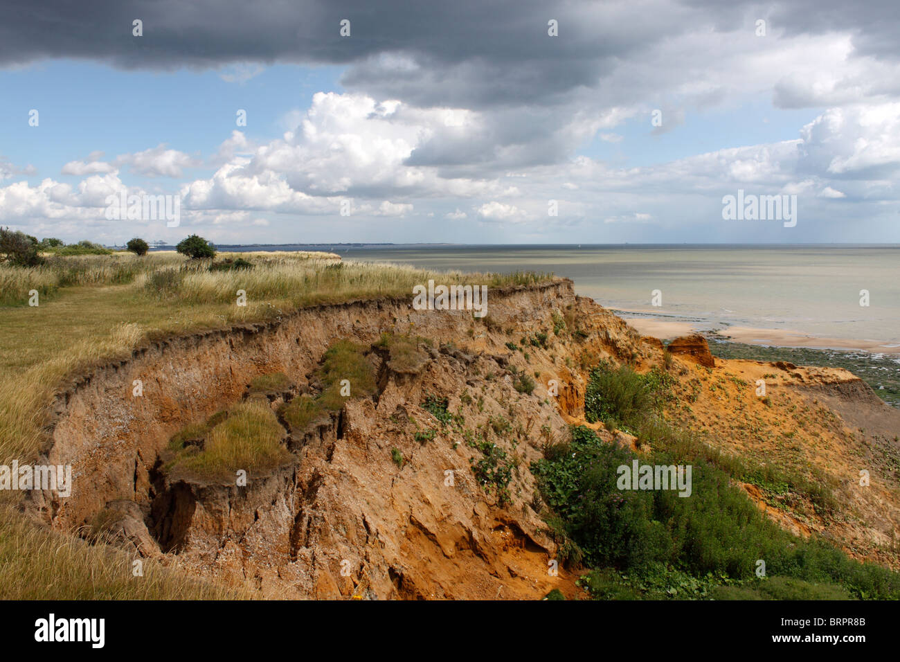 L'érosion côtière SUR LA CÔTE D'ESSEX À WALTON-ON-THE-.  ? UK. Banque D'Images