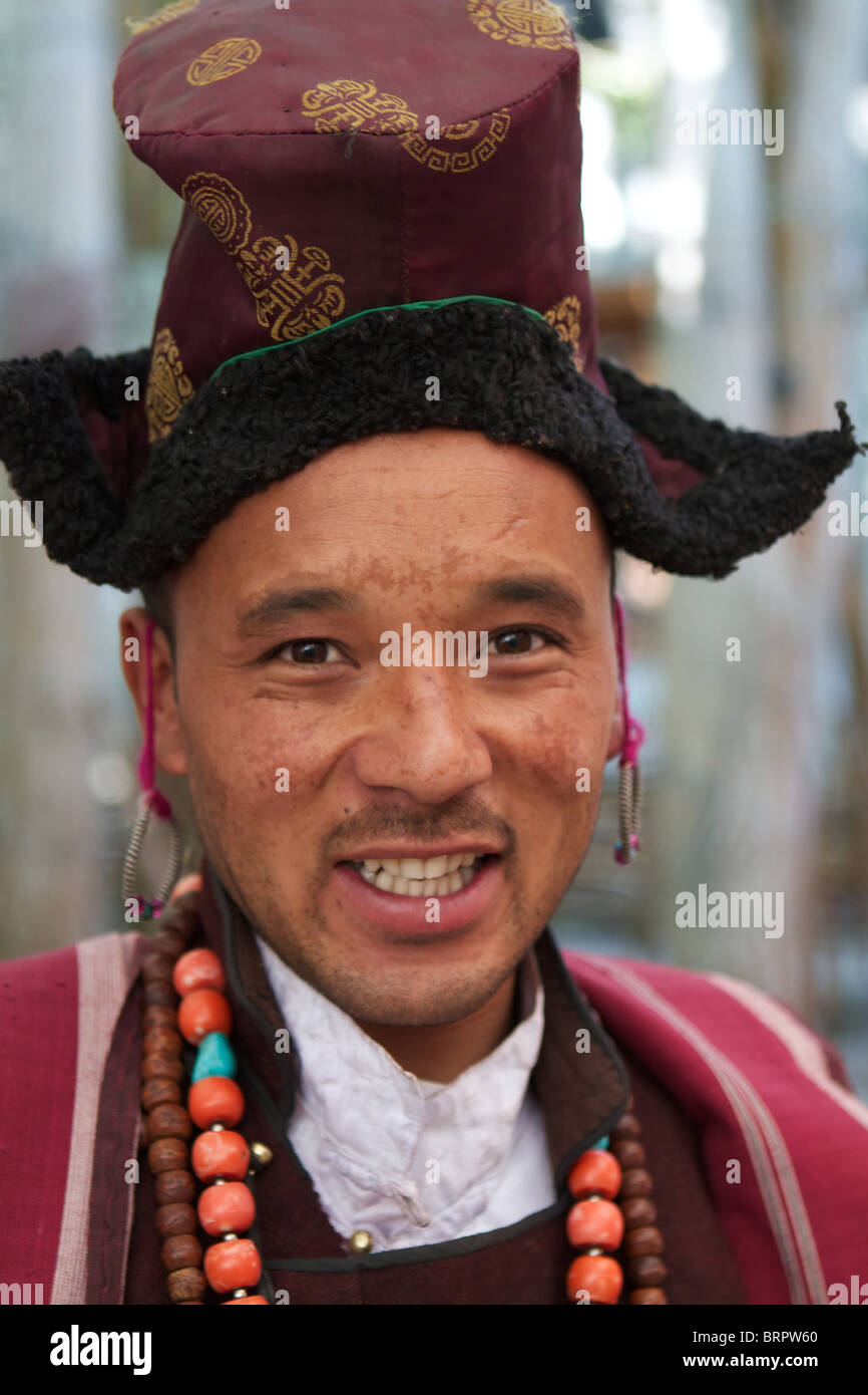 Ladakhis man portrait Banque D'Images