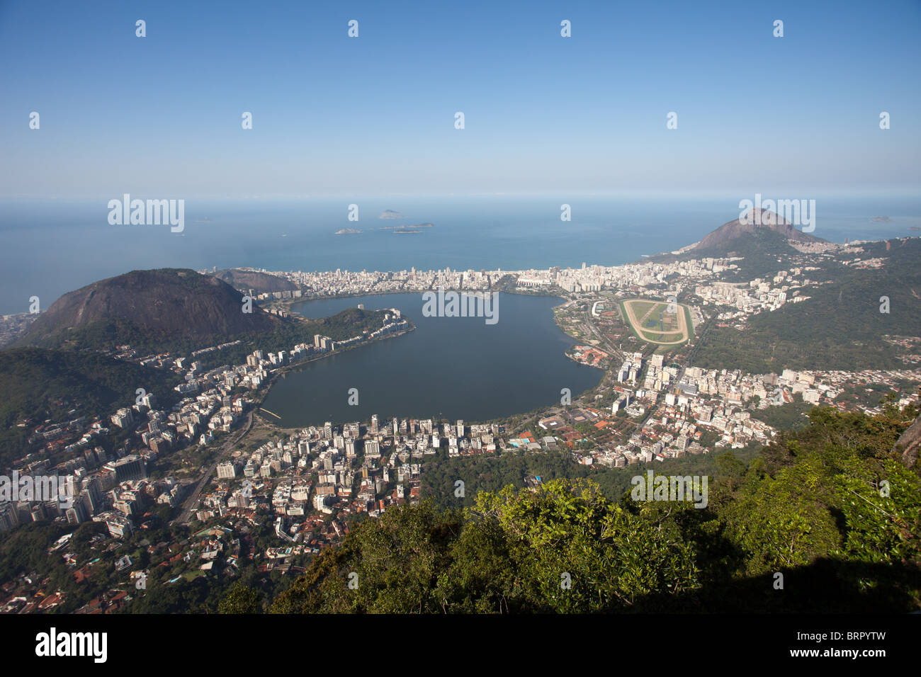 Rio de Janeiro : la montagne du Corcovado : voir Banque D'Images