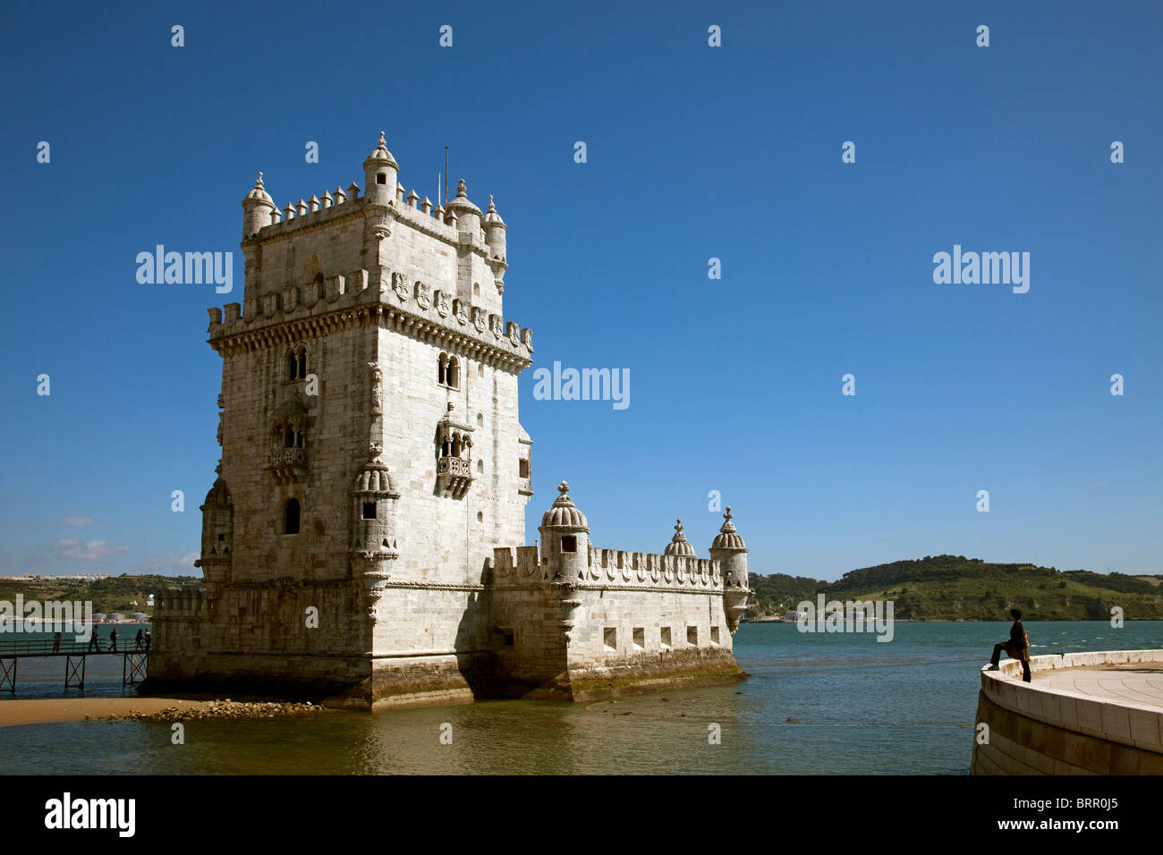 Torre de Belem Lisbonne Portugal Portugal Lisbonne Tour de Belém Banque D'Images