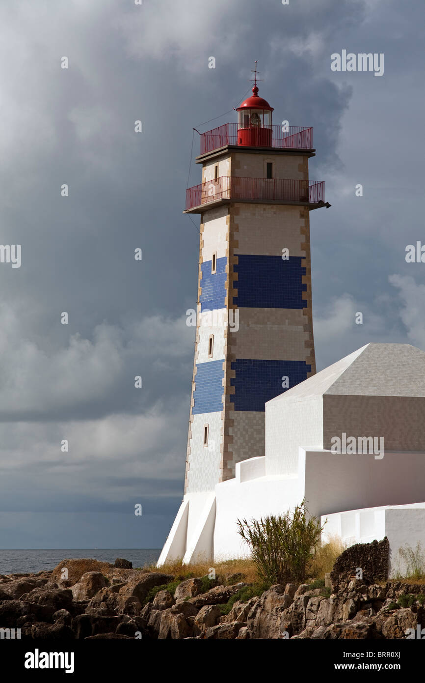Faro de Cascais Portugal Portugal Cascais Lighthouse Banque D'Images