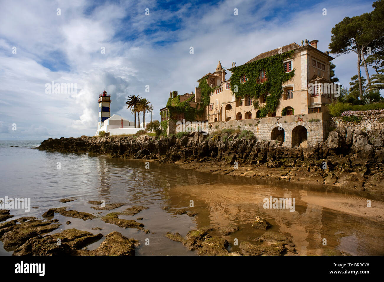 Faro de Cascais Portugal Portugal Cascais Lighthouse Banque D'Images