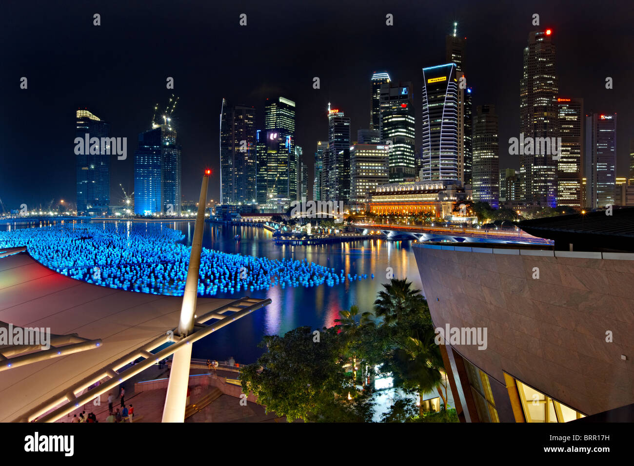 Skyline Marina Bay, Singapour, l'Asie Banque D'Images