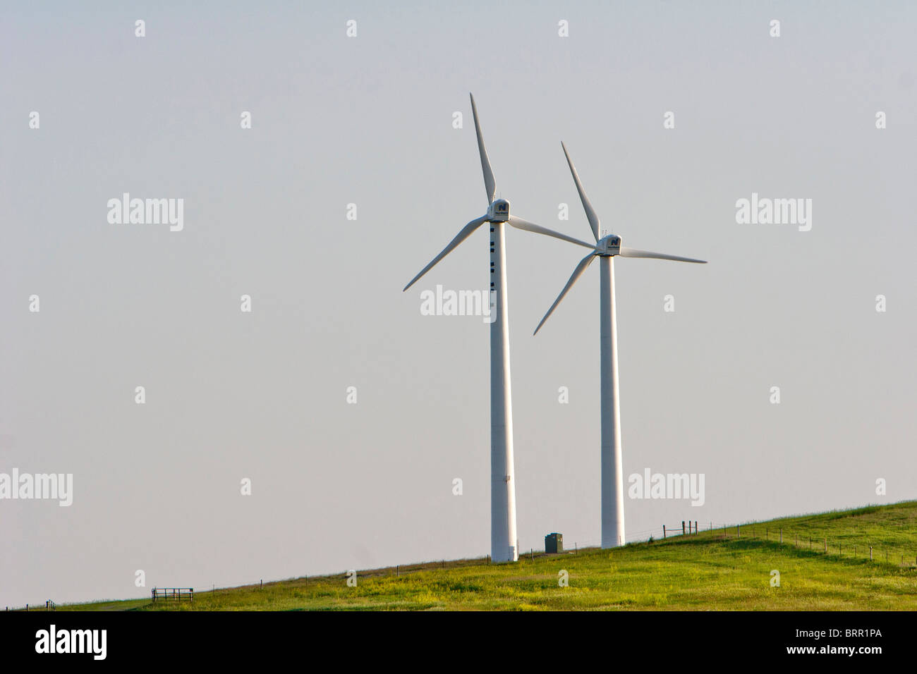 Générateurs du vent dans le Kansas, le 1 juin 2010. Banque D'Images