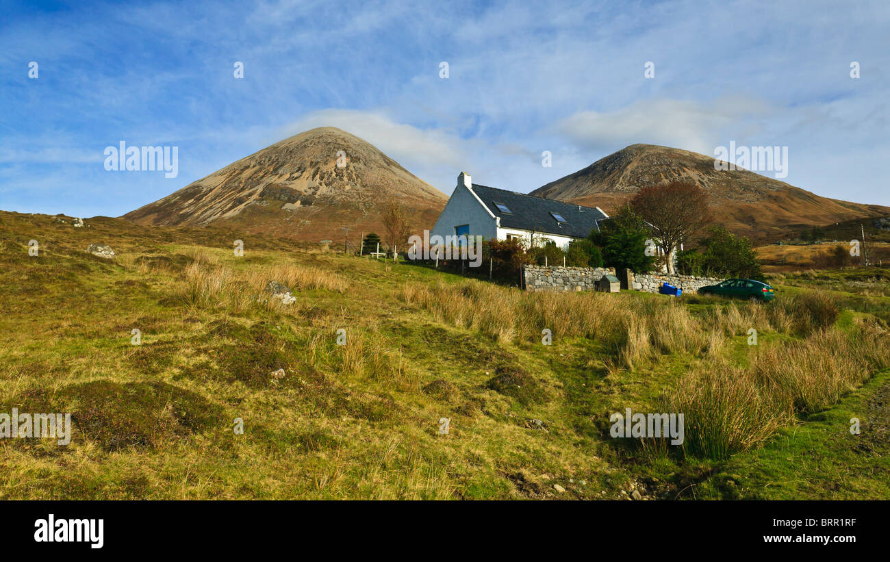 Crofters à Cottage, Torrin, île de Skye, Écosse Banque D'Images
