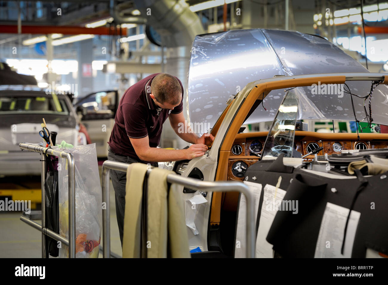 Moteur Rolls Royce usine de fabrication de voiture près de Chichester UK. Banque D'Images
