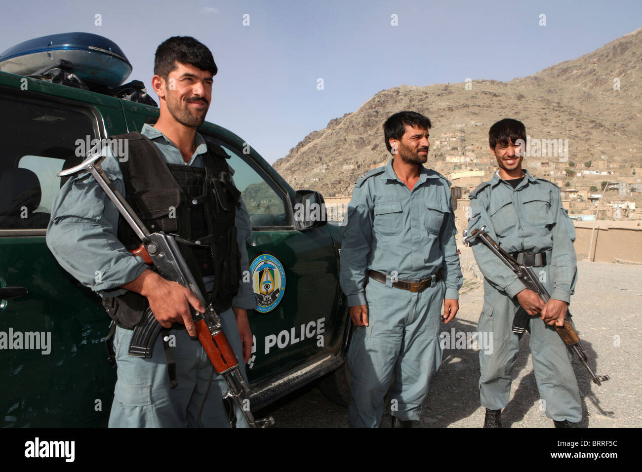 Agent de police afghane à Kaboul Banque D'Images