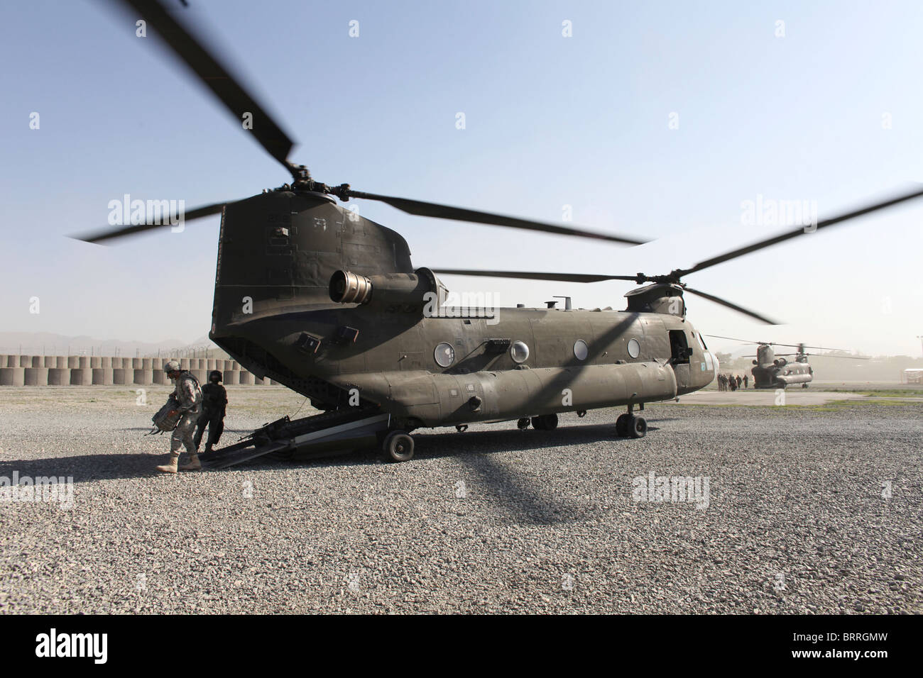 Hélicoptère Chinook américain en Afghanistan Banque D'Images