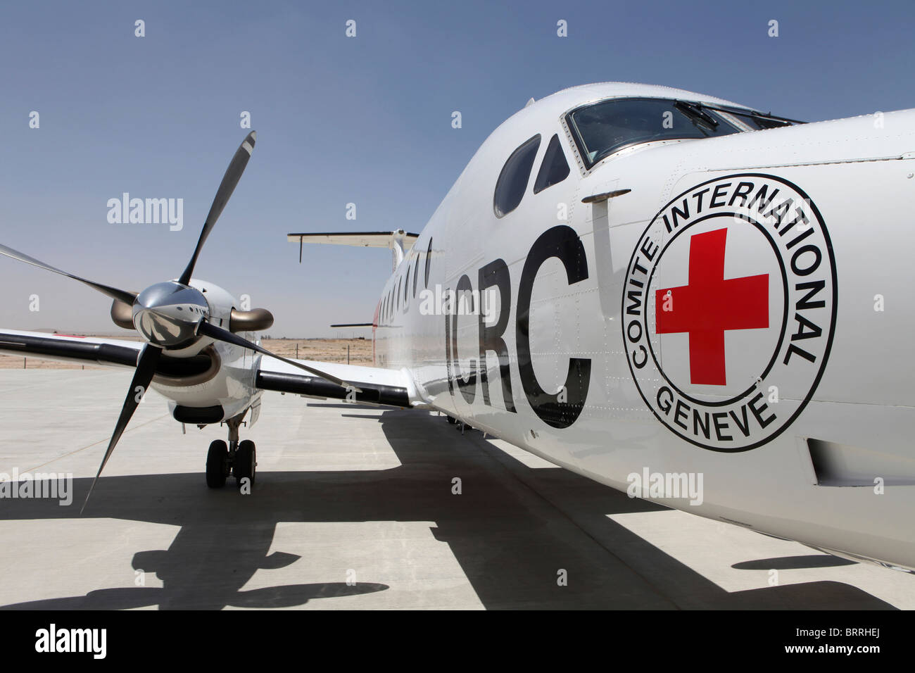 Avion du CICR en Afghanistan Banque D'Images