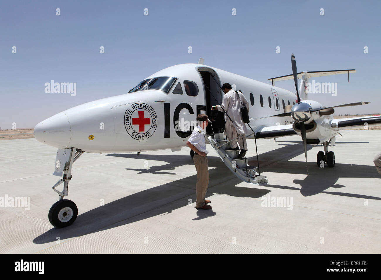 Avion du CICR en Afghanistan Banque D'Images