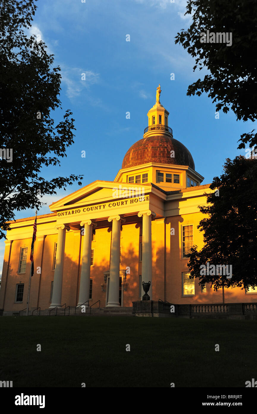 USA New York Canandaigua NY Canandaigua Lake County Courthouse Ontario Finger Lakes Banque D'Images
