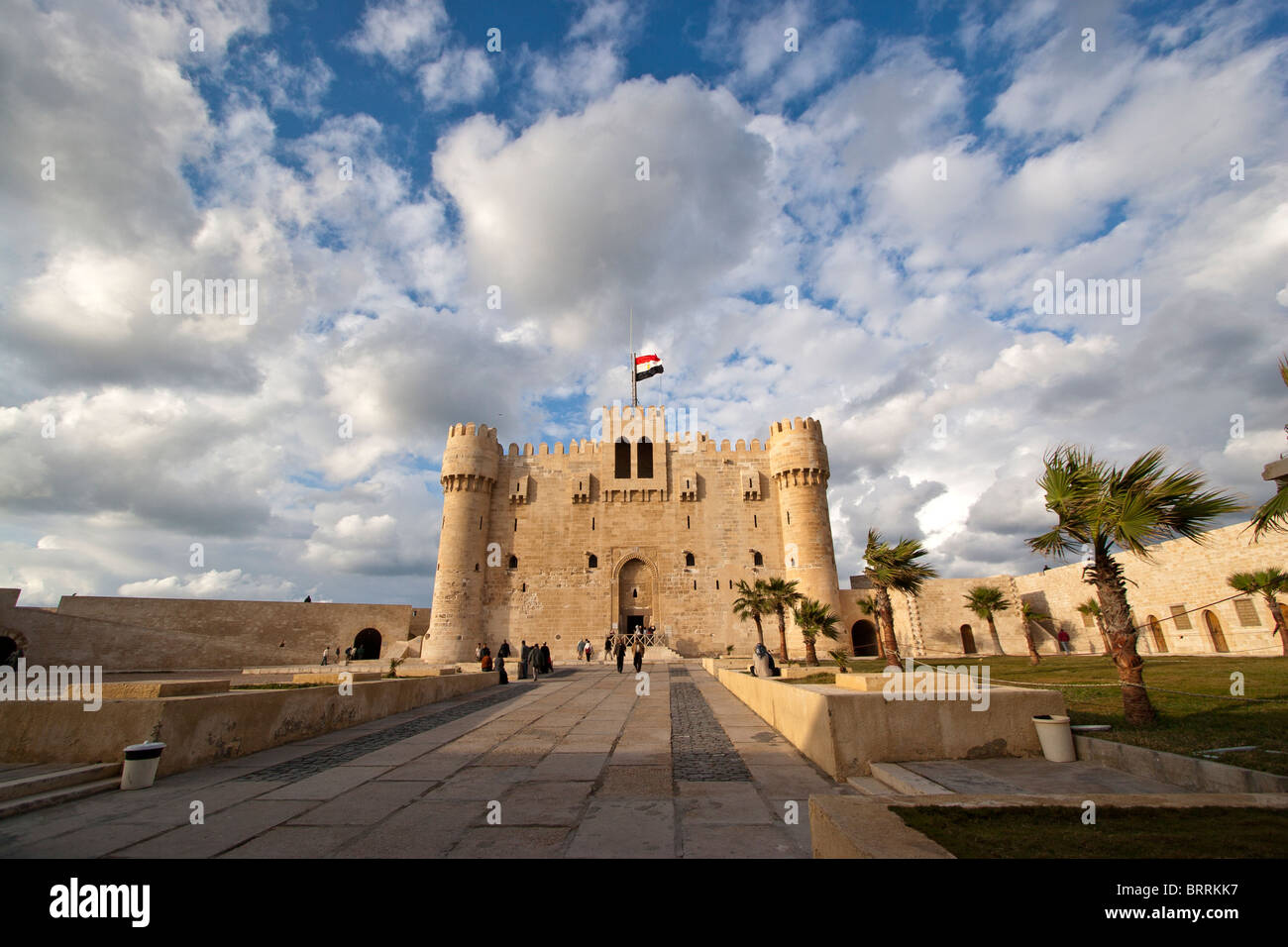 Citadelle de Qaitbay Alexandrie, Egypte. Banque D'Images