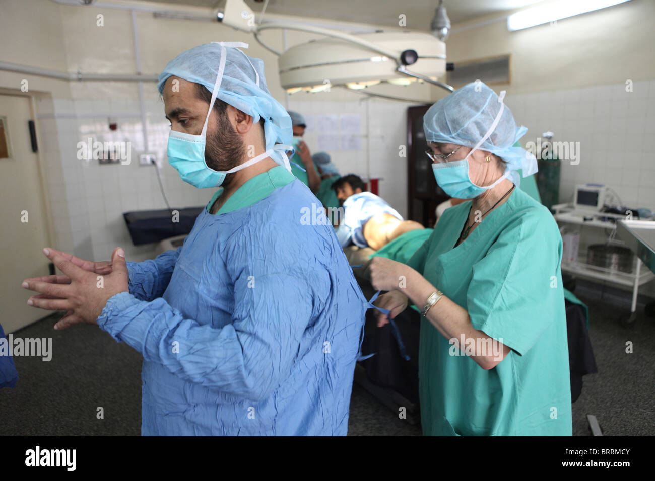 Théâtre chirurgicale à stimuler l'hôpital, l'Afghanistan Banque D'Images
