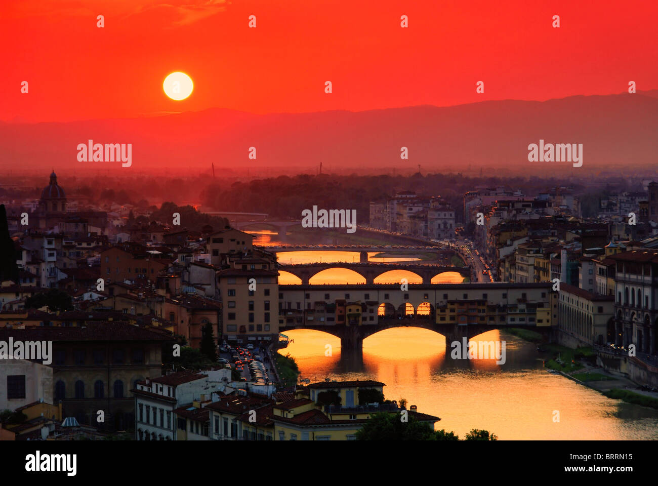 Florenz Bruecke - Florence bridge 04 Banque D'Images