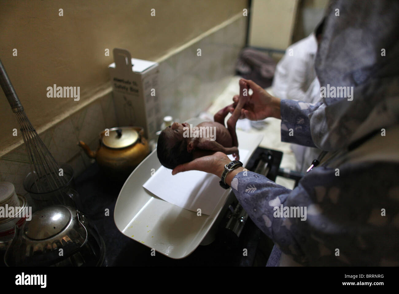 Service de pédiatrie d'un hôpital afghan Banque D'Images