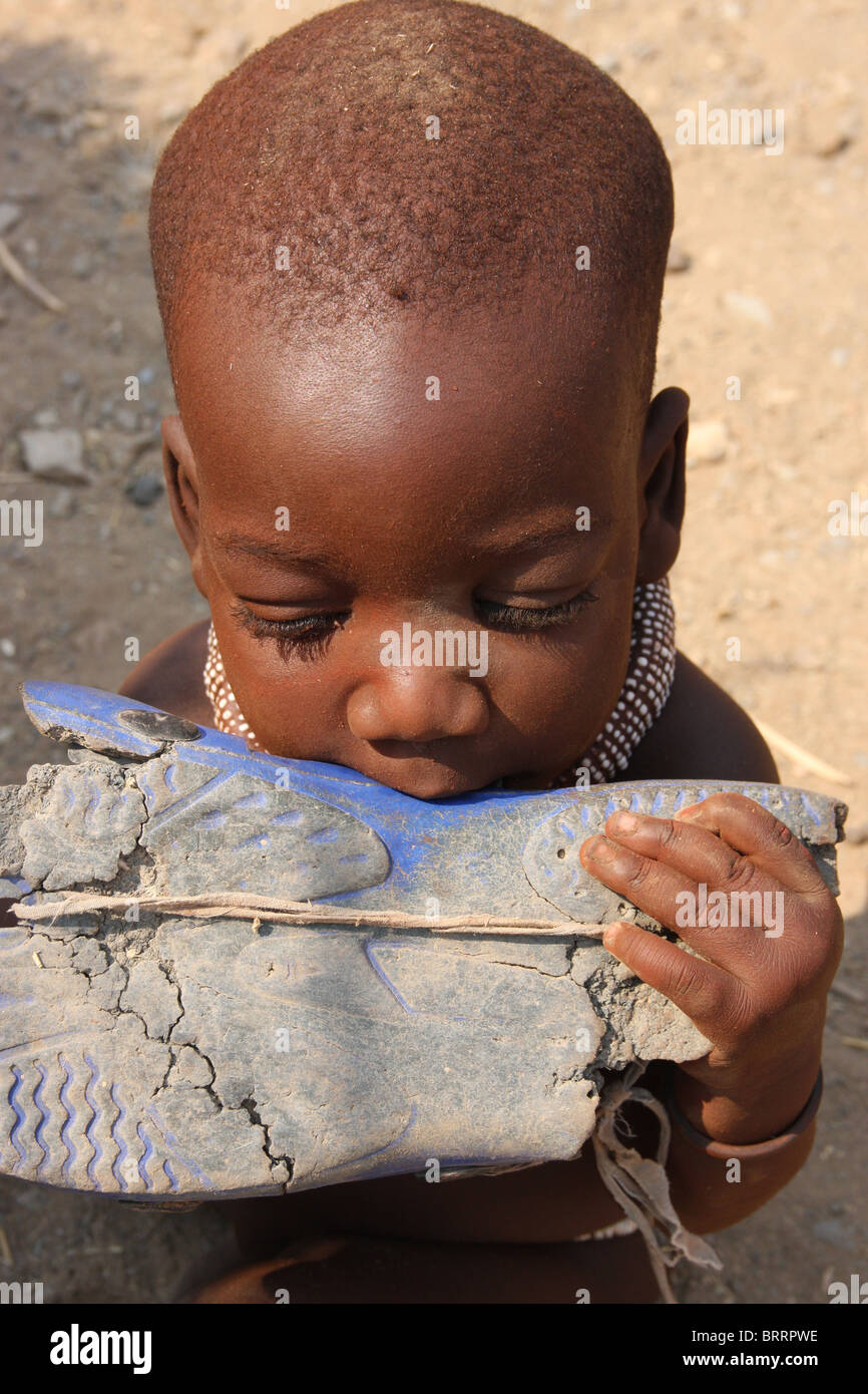 Les gens dans les Himba Opuwo Région de Namibie Banque D'Images