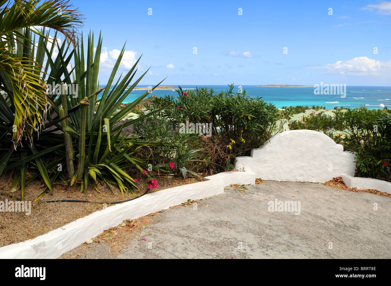 Vue de l'île de Saint Martin dans les Caraïbes Banque D'Images