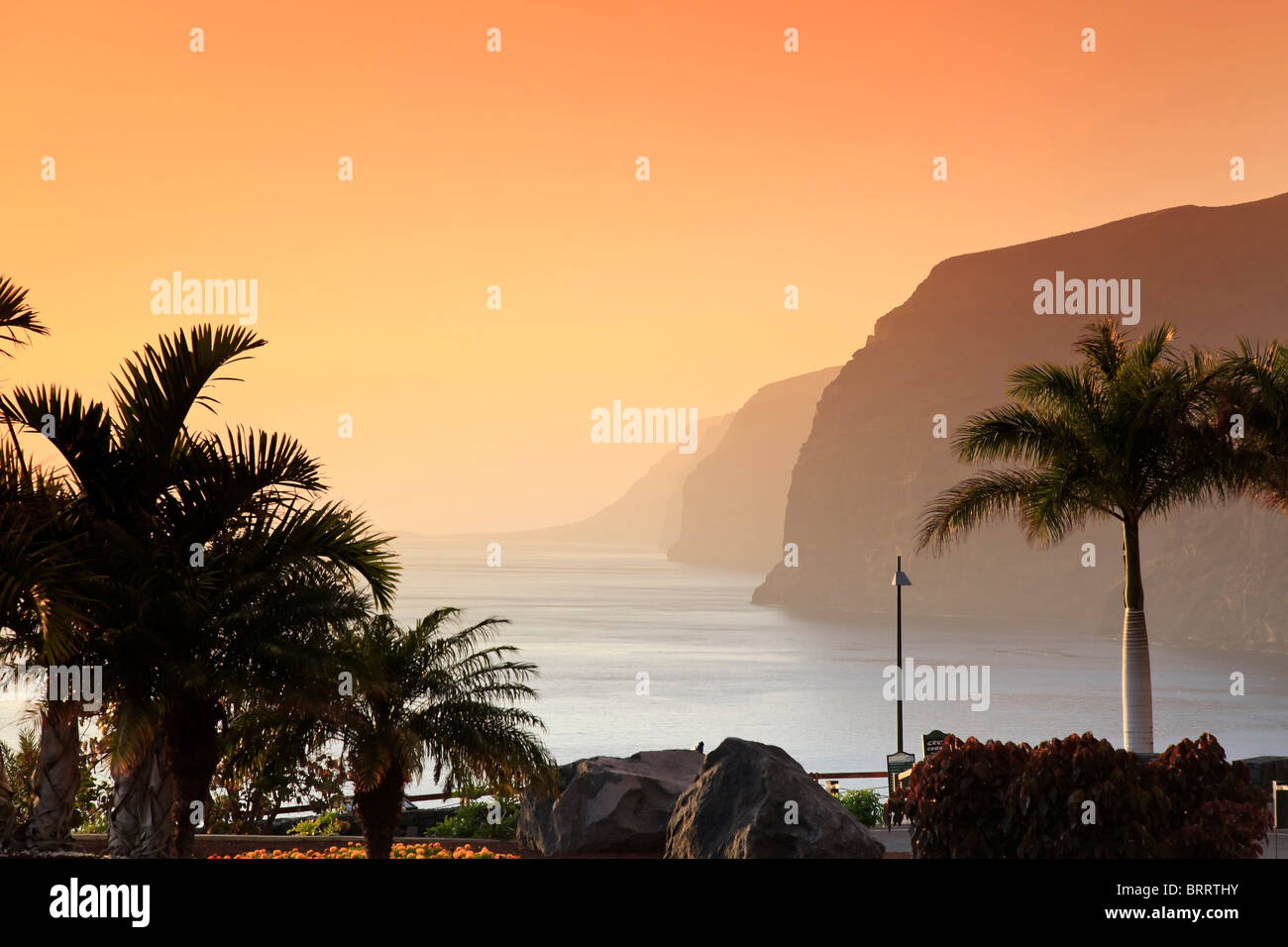 Iles Canaries, Tenerife, Costa Adeje, Acantilado de los Gigantes (falaises des Géants) Banque D'Images