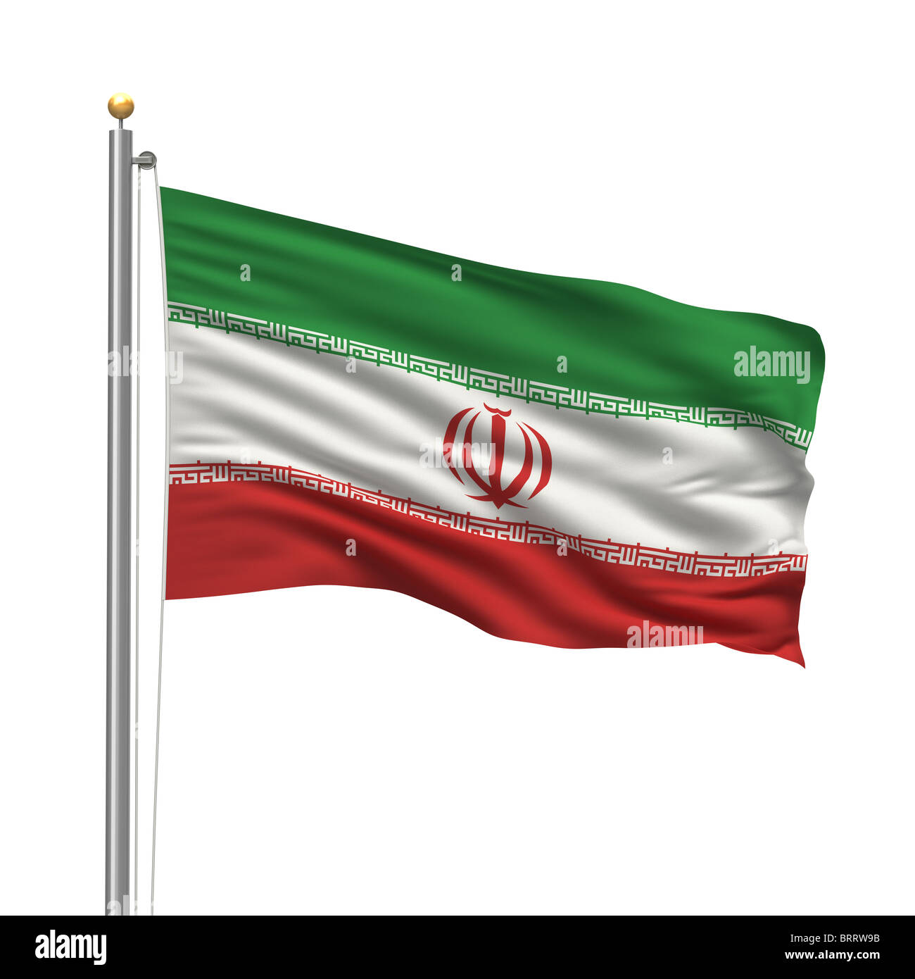 Drapeau de l’Iran Banque D'Images