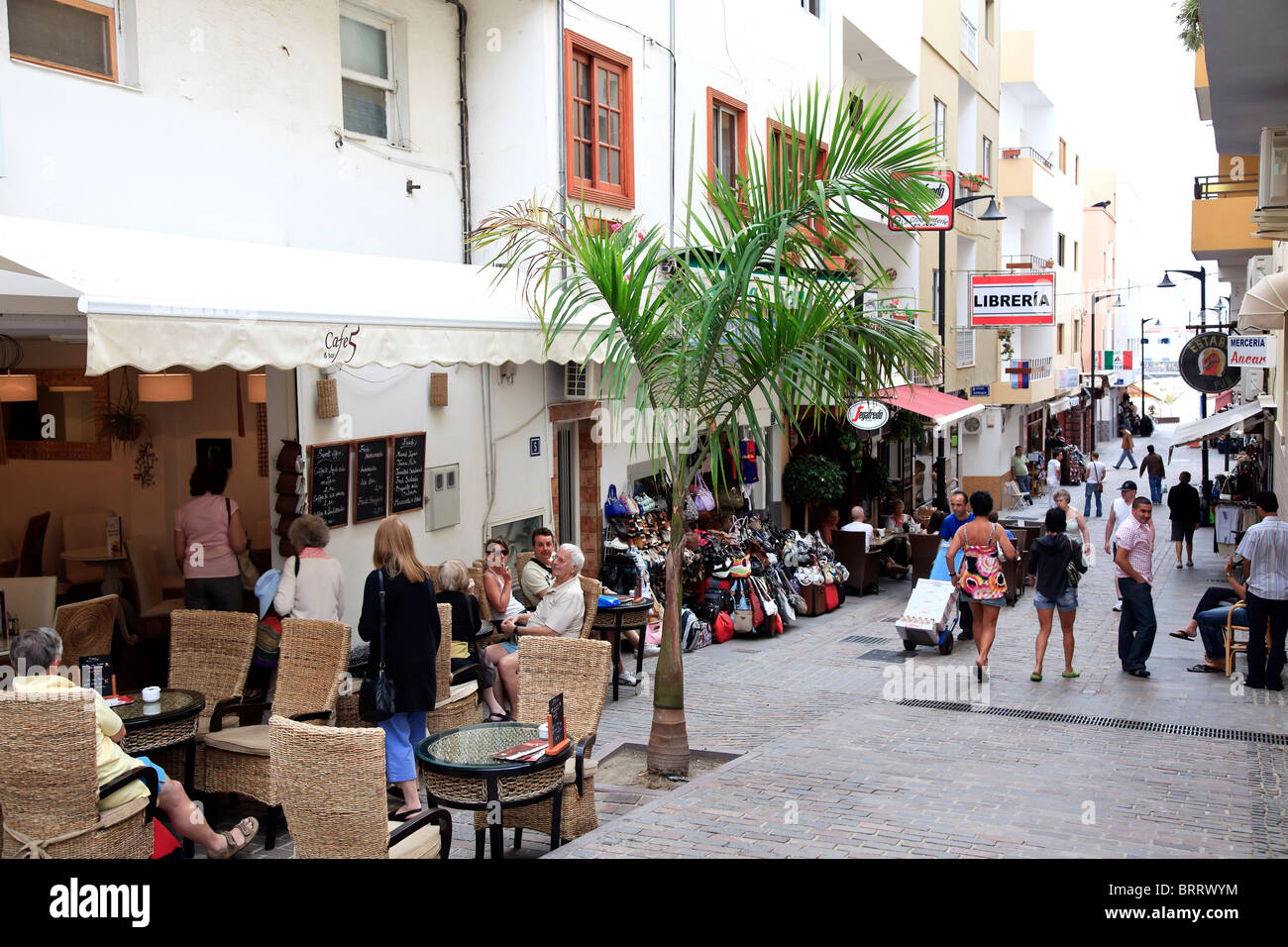 Iles Canaries, Tenerife, Costa Adeje, Los Cristianos Village Banque D'Images