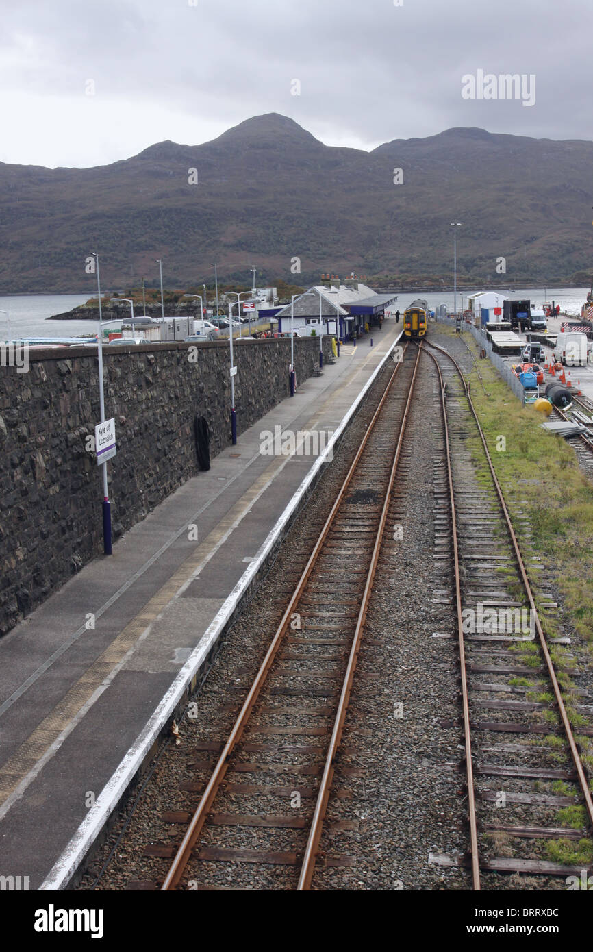 Train à Kyle of Lochalsh Gare Ecosse Octobre 2010 Banque D'Images