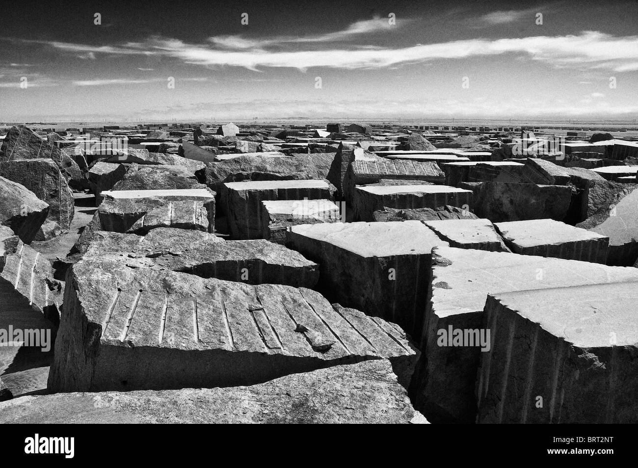 Des blocs de granit dans le désert Banque D'Images