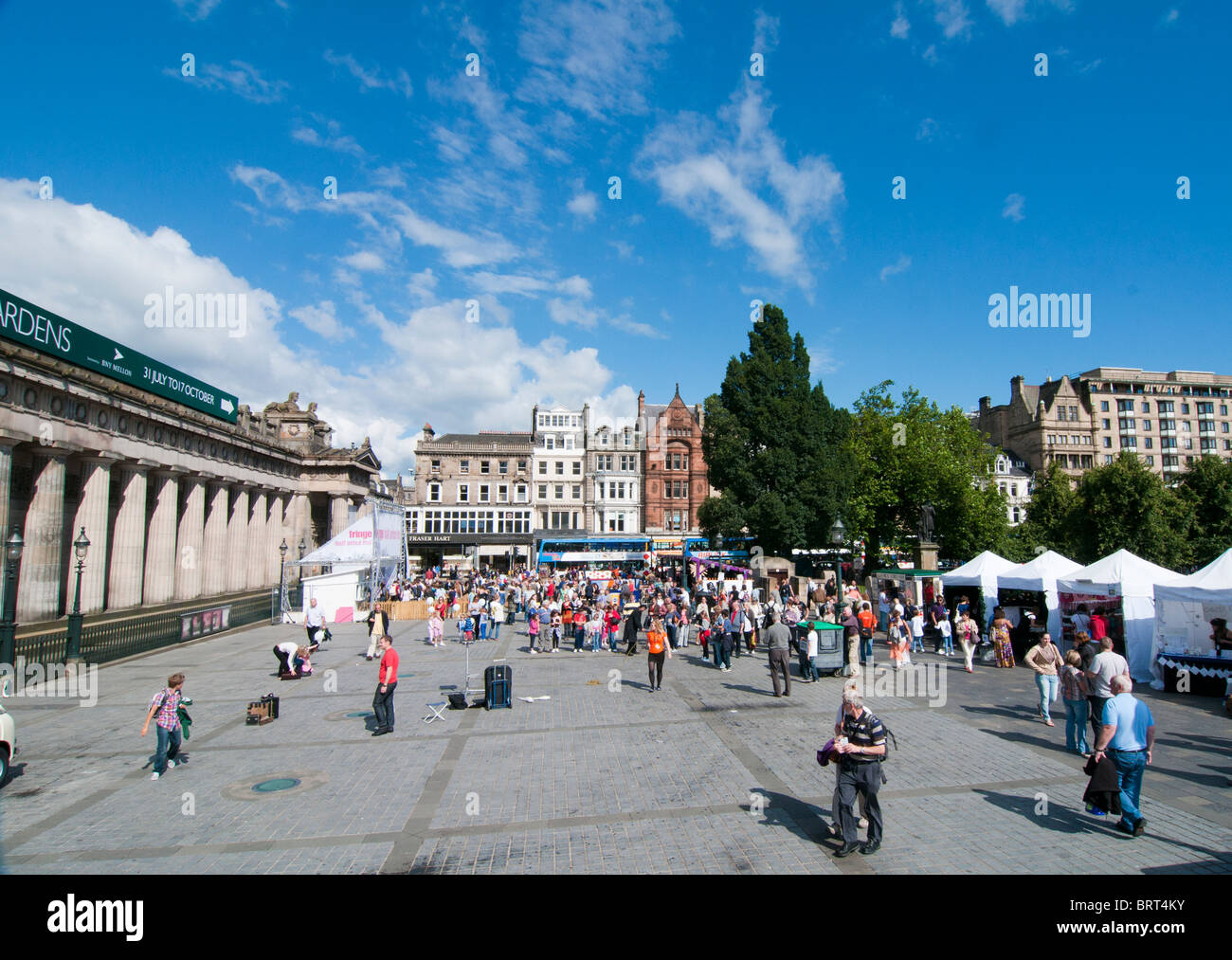 Les musées nationaux d'Écosse, Édimbourg avec Prince's Street dans l'arrière-plan Banque D'Images