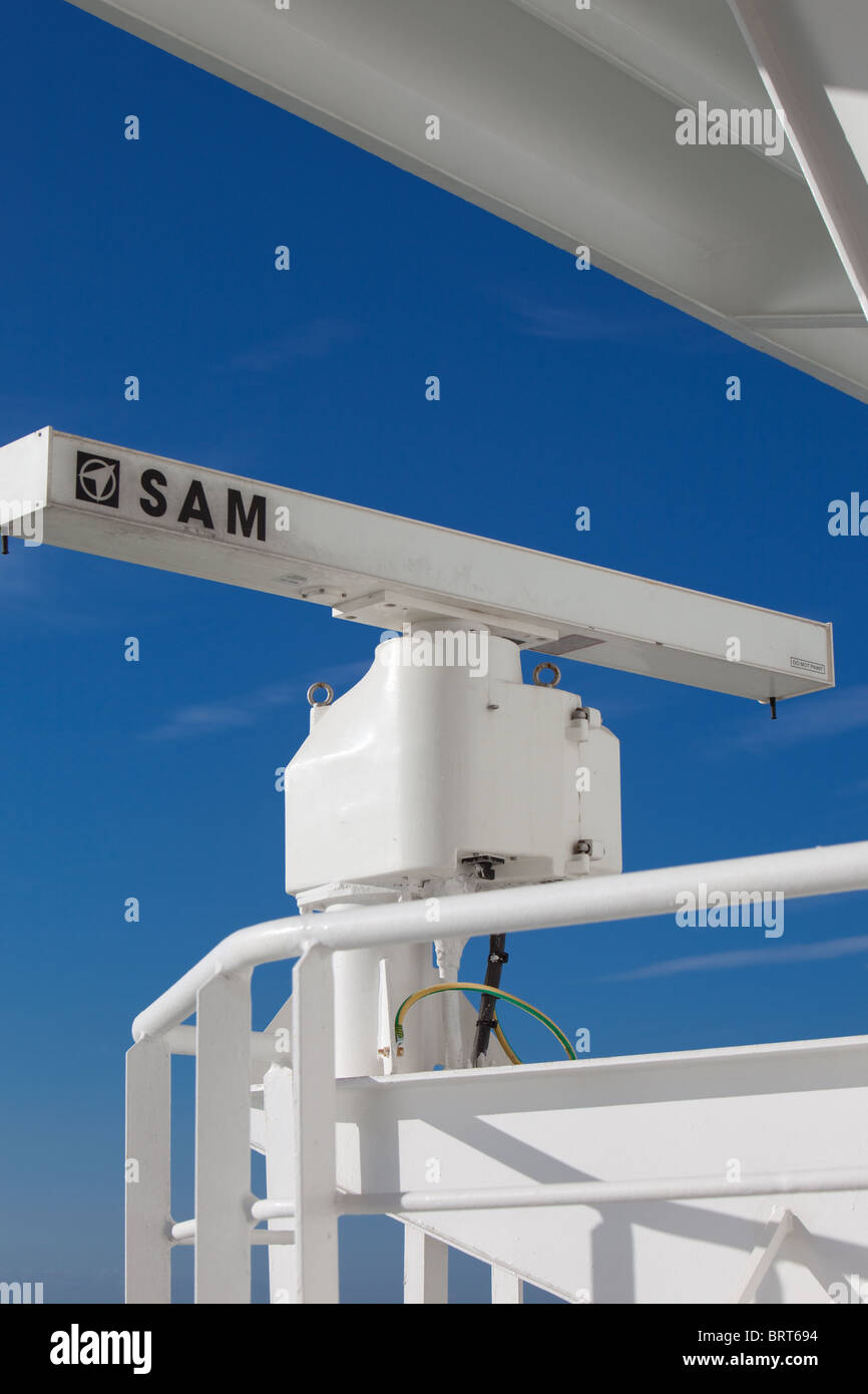 Radar arrière de scanners. Les navires à passagers Banque D'Images
