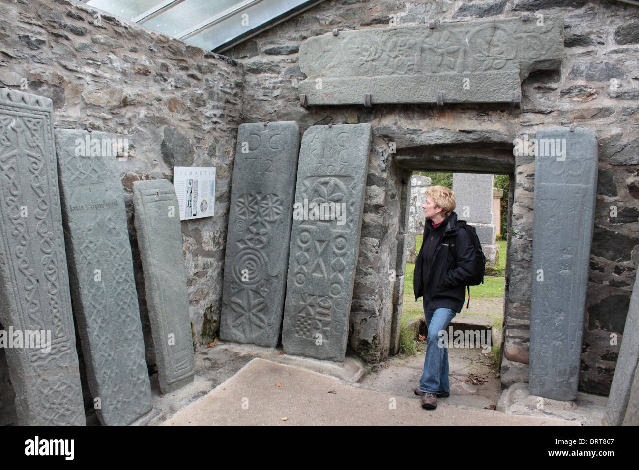 Kilmartin Glen Croix ancienne, Argyll, Scotland Banque D'Images