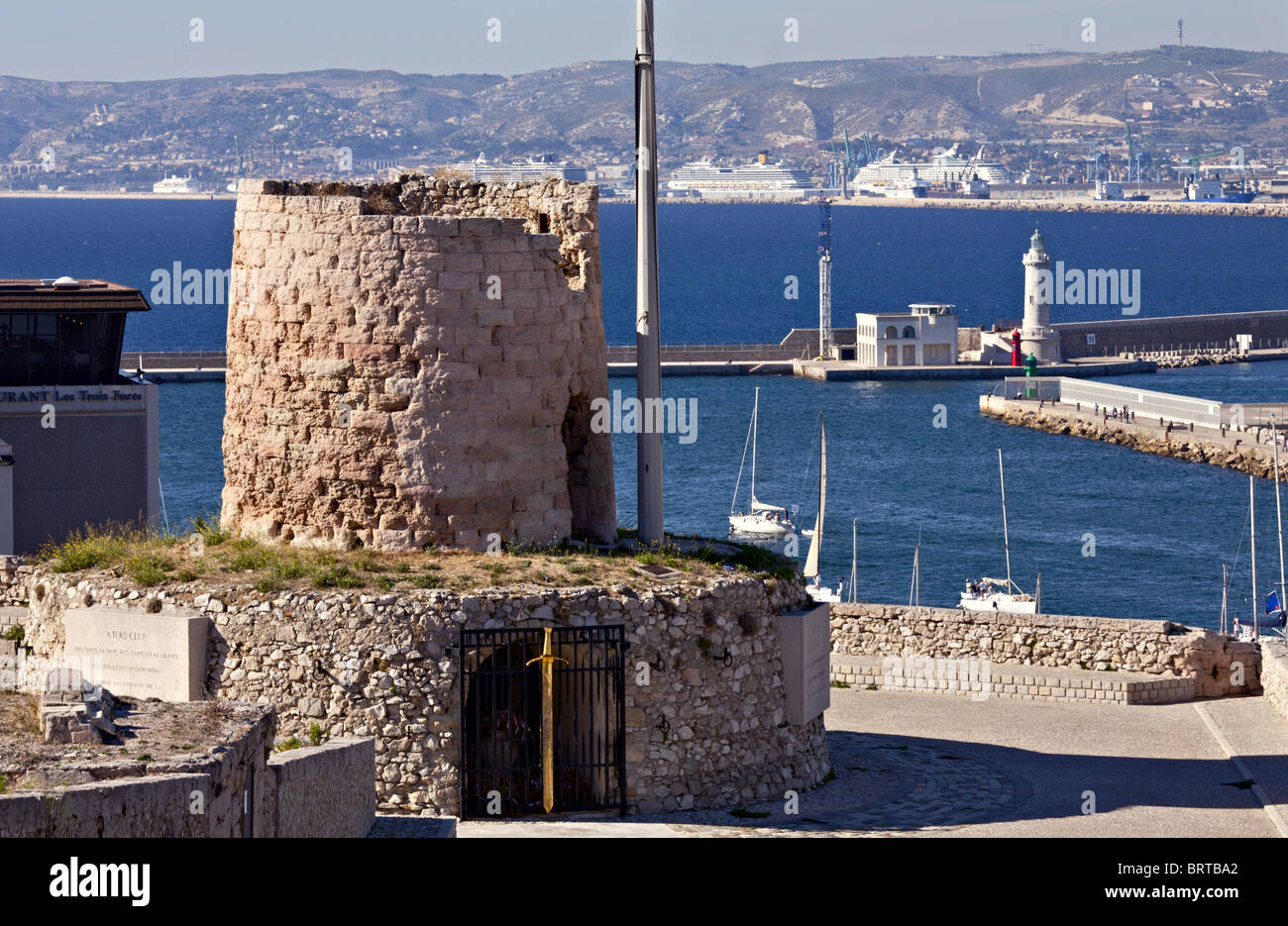Monument au fort Saint-Nicolas, Marseille, France Banque D'Images