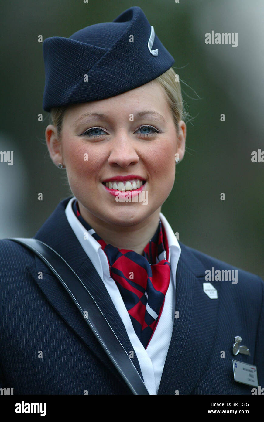 Une hôtesse de l'air de British Airways. Photo par James Boardman Banque D'Images