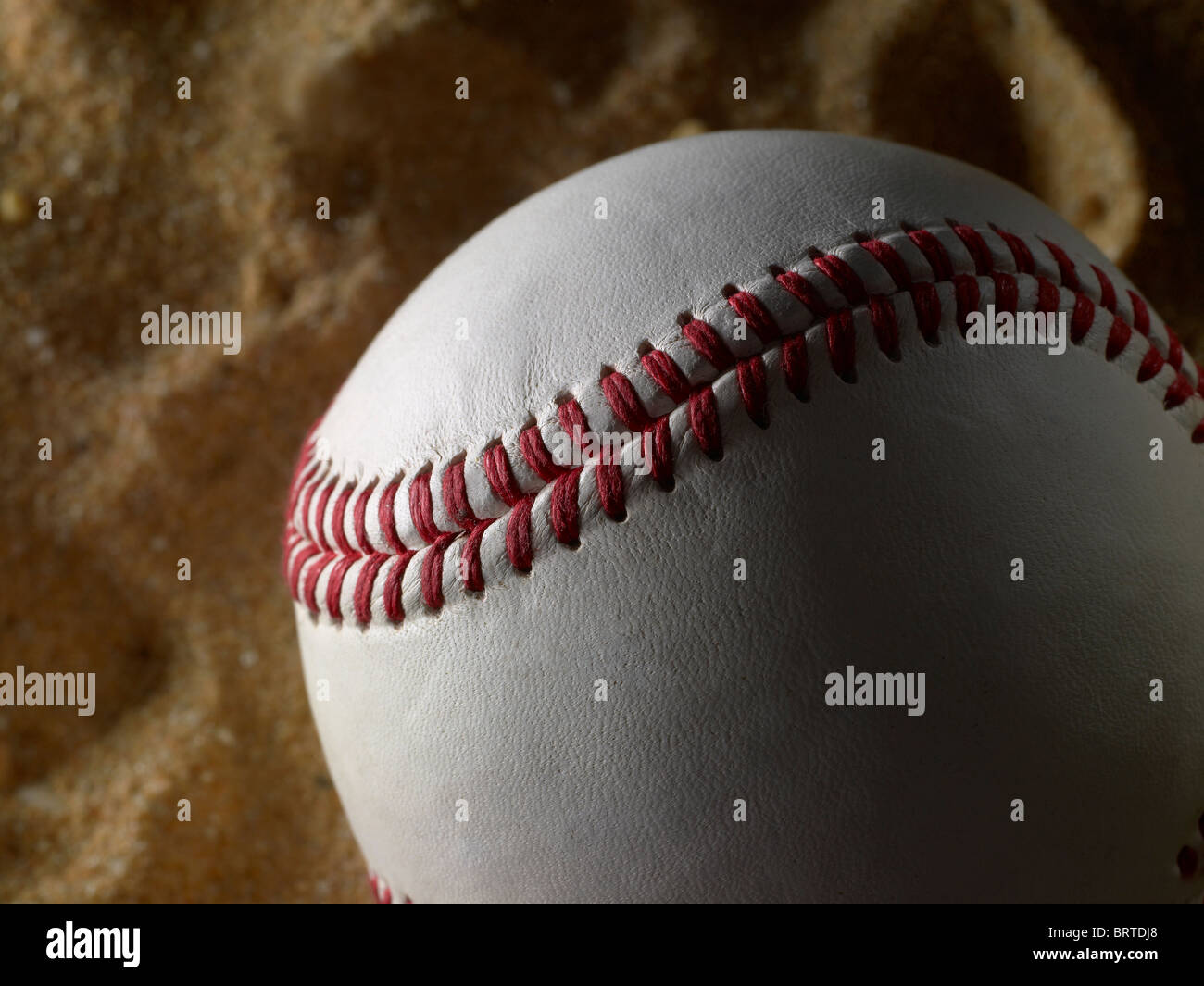 Le base-ball, Ball Détail Close Up, USA Banque D'Images