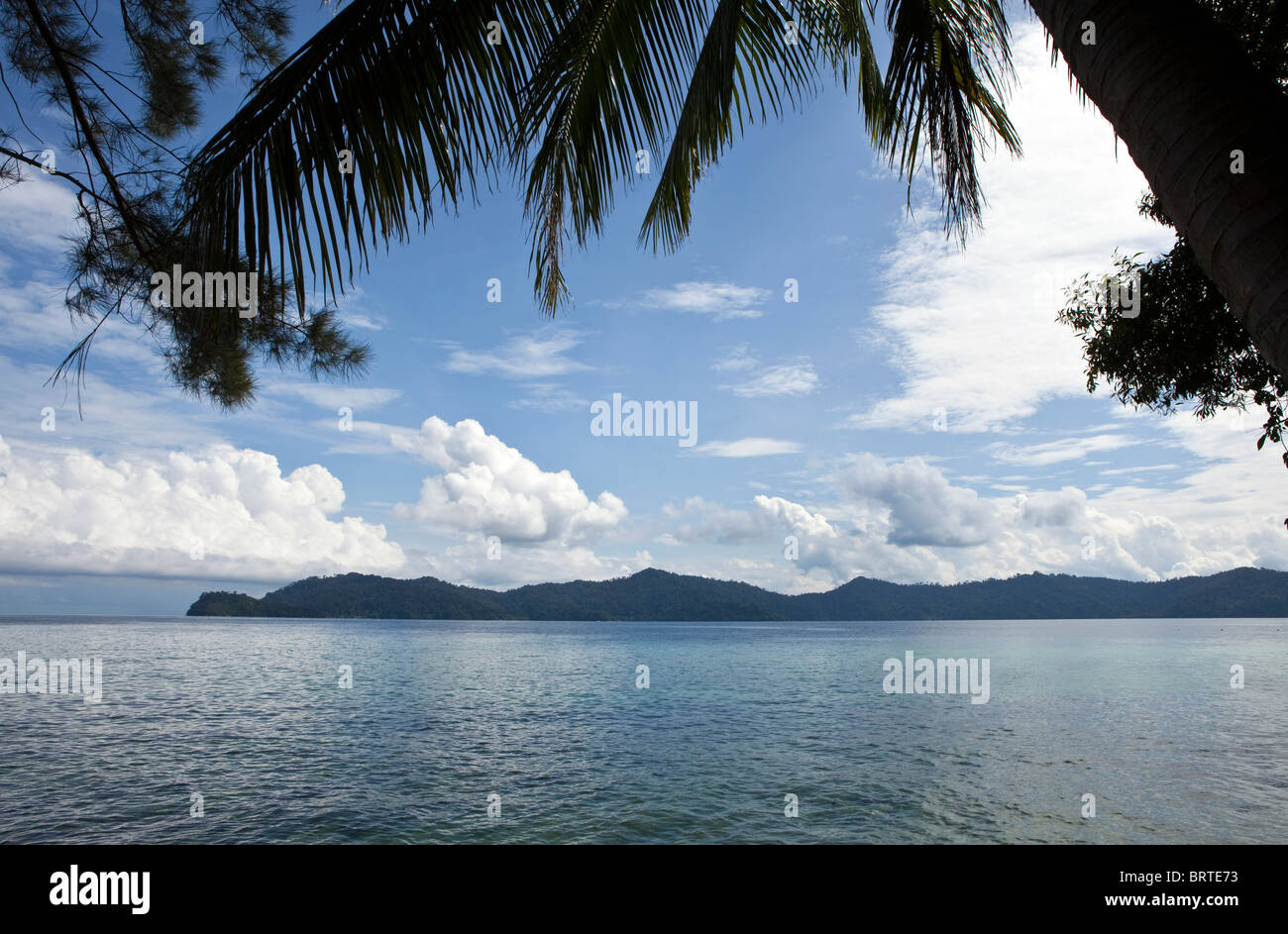 Une vue de l'île de Manukan près de Kota Kinabalu à Sabah, d'origine malaisienne Banque D'Images