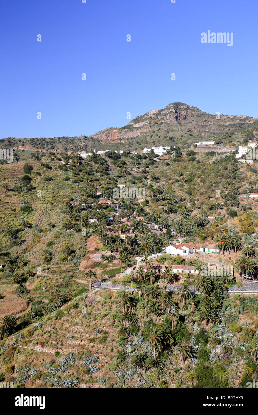 Canaries, La Gomera, Tamargada Settlement Banque D'Images