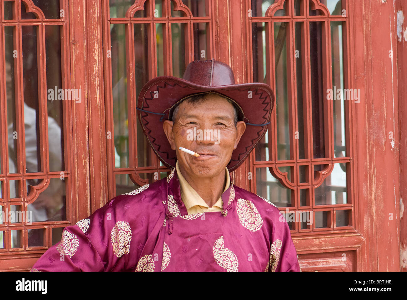 Un chapeau de cowboy en chinois, Li Jiang, Yunnan, Chine Photo Stock - Alamy