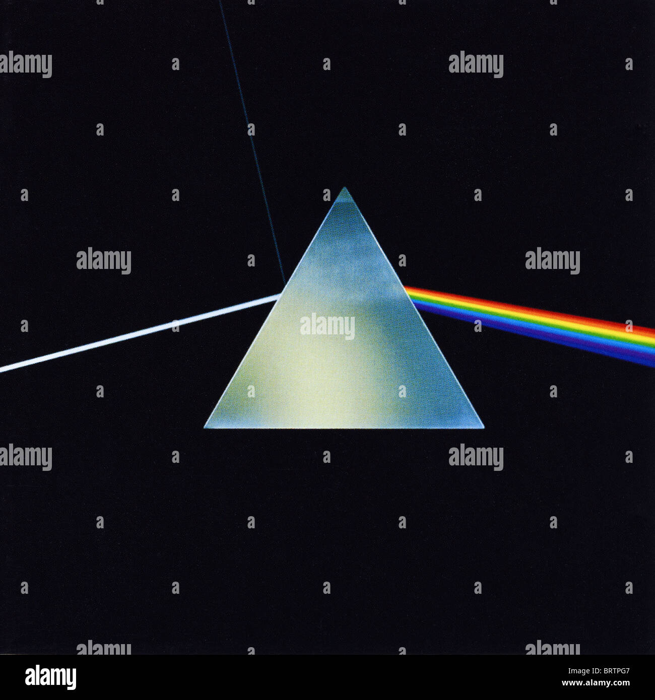 Couverture de l'album de Dark Side of the Moon des Pink Floyd publié par les comptes rendus de récolte en 1973, un grand classique Banque D'Images
