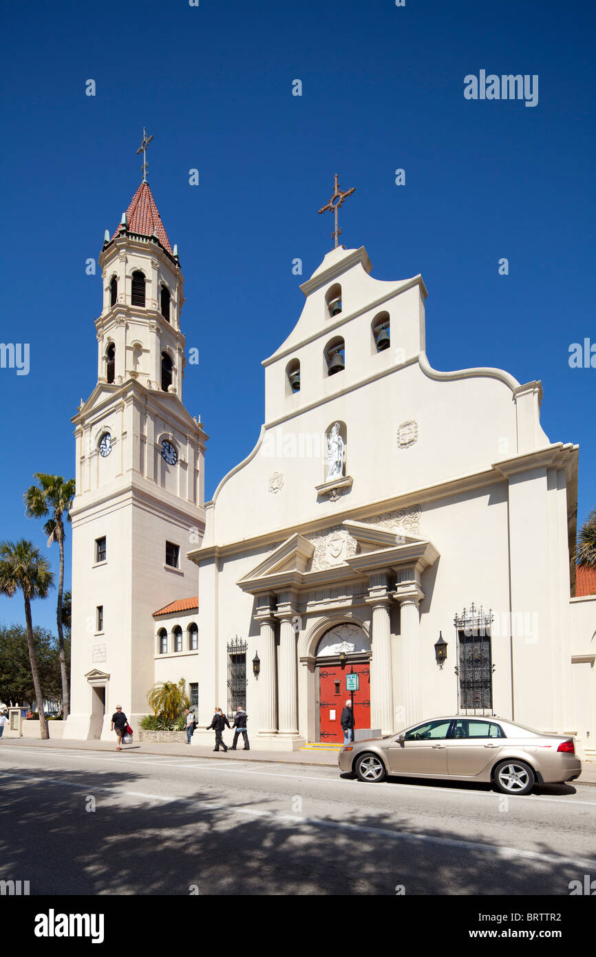 Basilique Cathédrale de Saint Augustine, Floride Banque D'Images