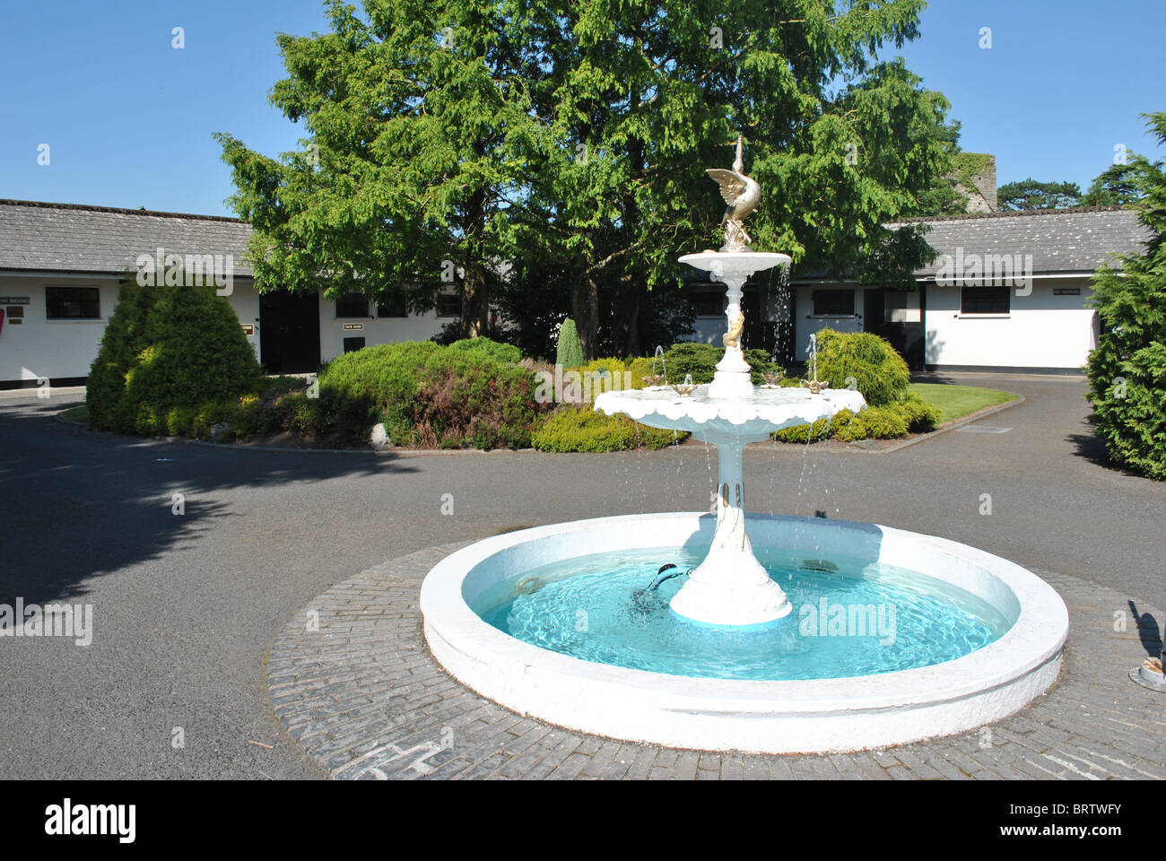 Fontaine décorative dans le haras national à Kildare Irlande Banque D'Images